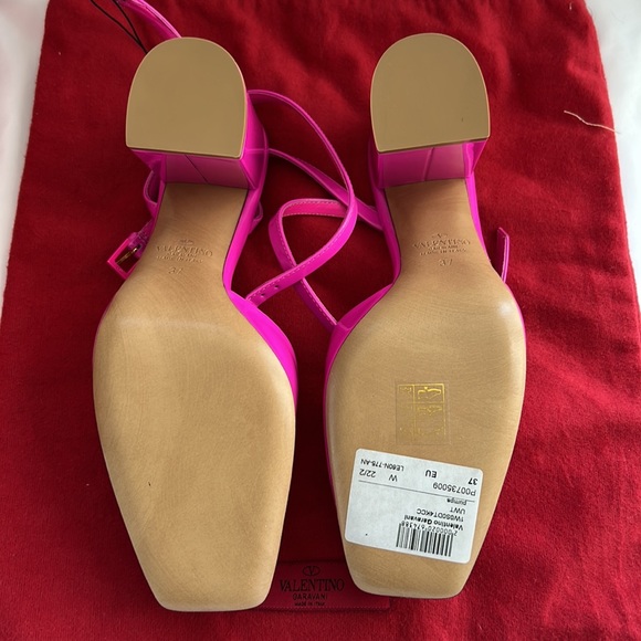 One stud patent leather pump with matching stud 90MM - Picture 5 of 8